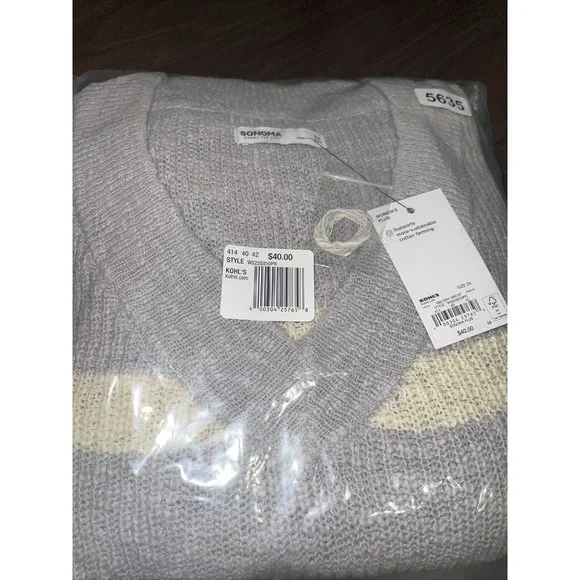 Plus Size 2X Sonoma Goods For Life Long Sleeve V-Neck Sweater Retail $40.00 - Picture 2 of 4